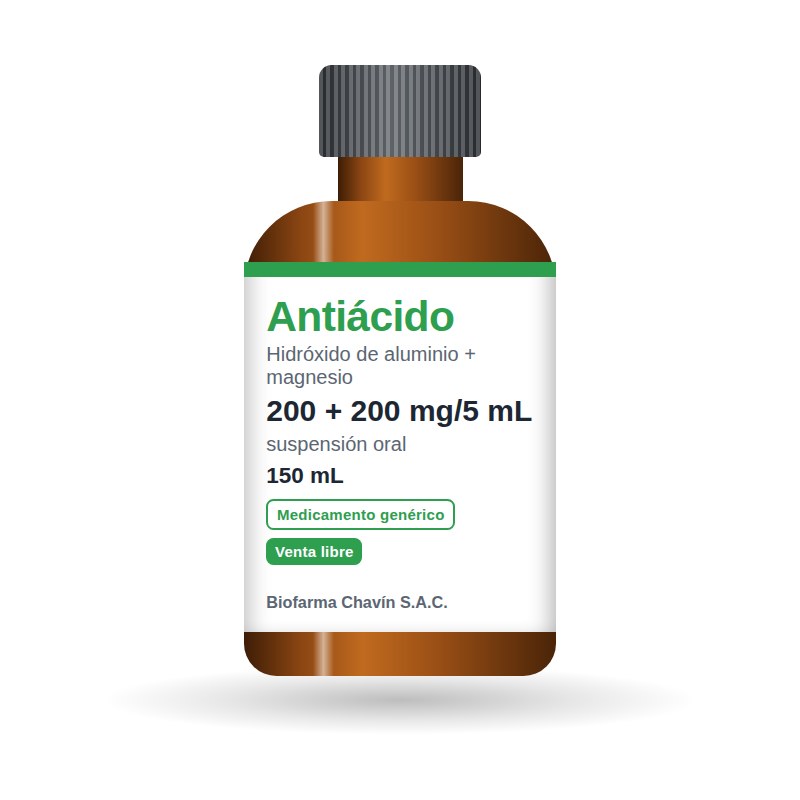 Hidróxido de aluminio + magnesio suspensión frasco 150 mL