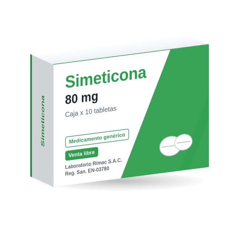 Simeticona 80 mg tableta masticable
