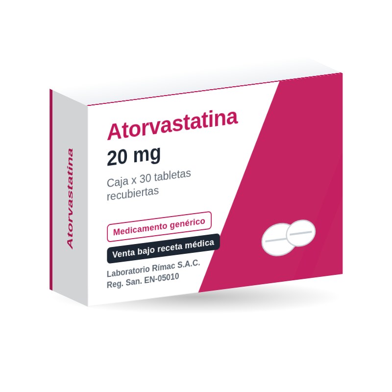 Atorvastatina 20 mg tableta