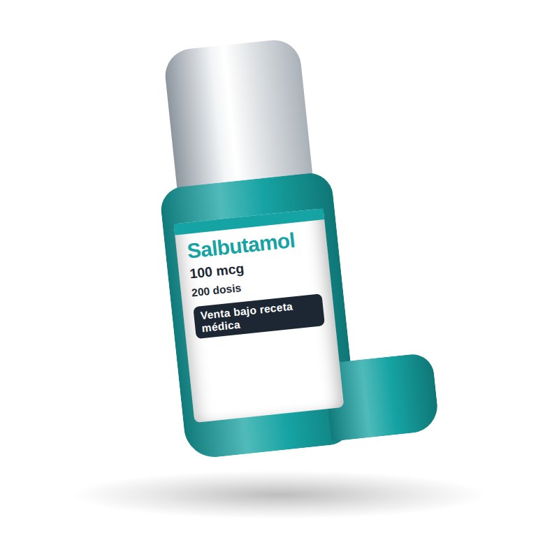 Salbutamol 100 mcg/dosis inhalador 200 dosis
